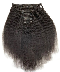 RICH Kinky Straight Seamless Clip In Hair Extensions